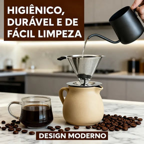 ( Oferta de Black Friday ) Compre 1 leve 2! Coador com Filtro de Café Reutilizável - CoFilter