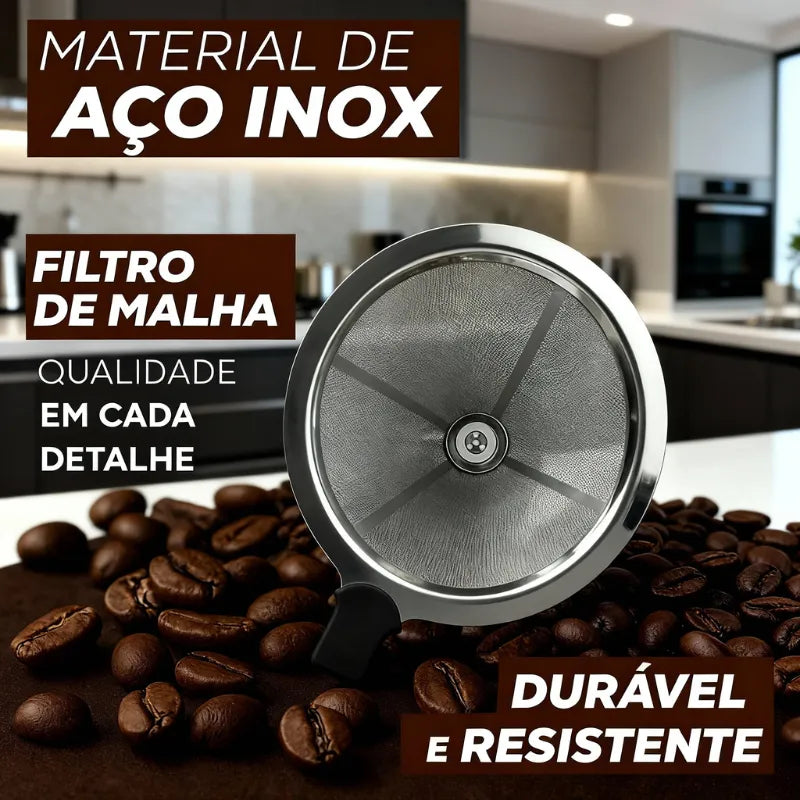 ( Oferta de Black Friday ) Compre 1 leve 2! Coador com Filtro de Café Reutilizável - CoFilter