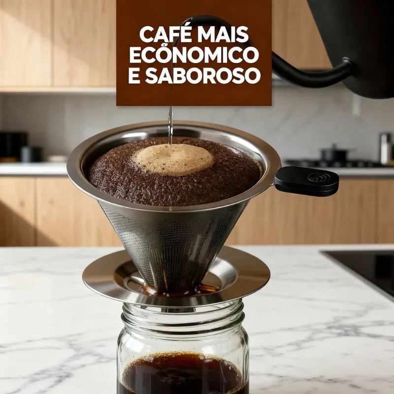 ( Oferta de Black Friday ) Compre 1 leve 2! Coador com Filtro de Café Reutilizável - CoFilter