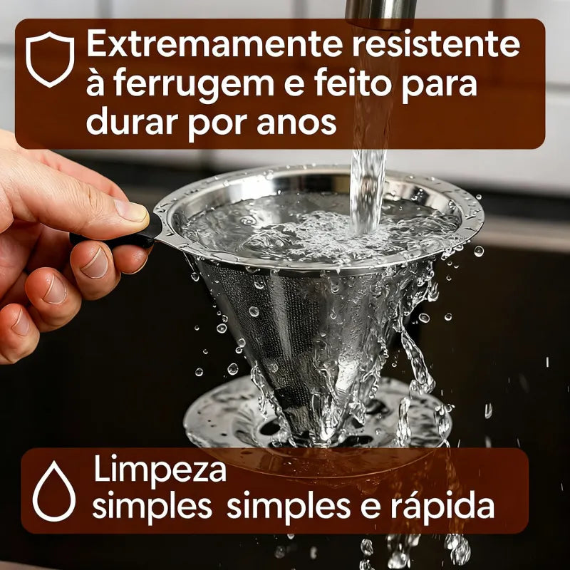 ( Oferta de Black Friday ) Compre 1 leve 2! Coador com Filtro de Café Reutilizável - CoFilter